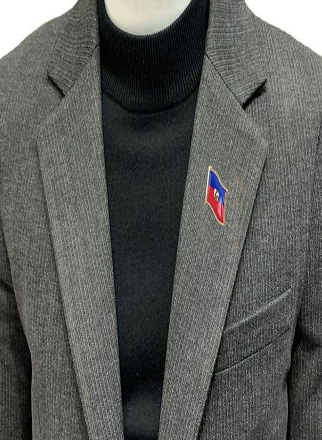 vmcoatdu Haiti Flag Backs Locking Pin Keepers Locking Clasp Pin Badge International Travel Brooch Metal Alloy Souvenir Pin 0.75x0.7 Inch Small Pin (Haiti) - Image 5